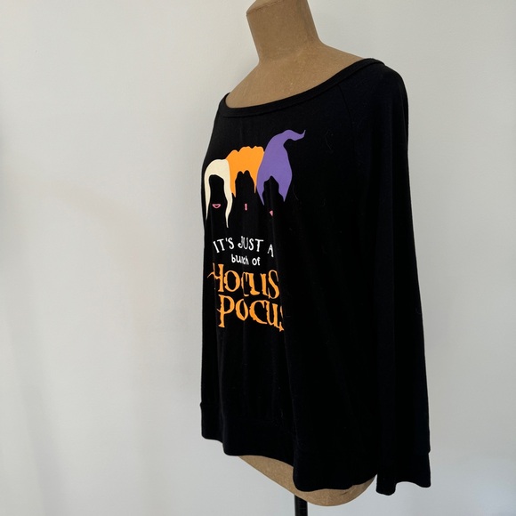 For G and PL Black Hocus Pocus Halloween Witches Long Sleeve Scoop Neck Top XL - Picture 2 of 7